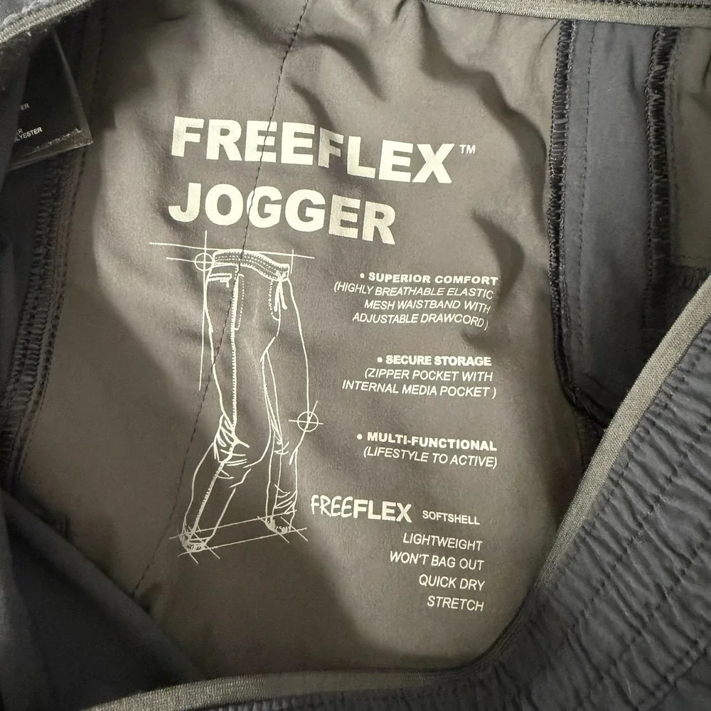 Kuhl Freeflex Jogger Pants Mens Small Gray Softshell Hiking Zip Pockets‎ Stretch